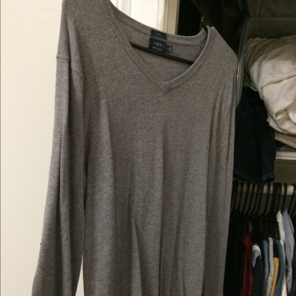 COPY - J crew v neck cardigan grey S men